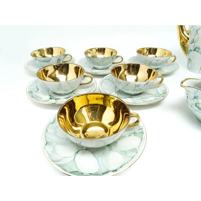 Art Deco Julita Coffee Set from Wawel Pottery, Poland, 1960s, Set of 15 For Sale - Image 4 of 12