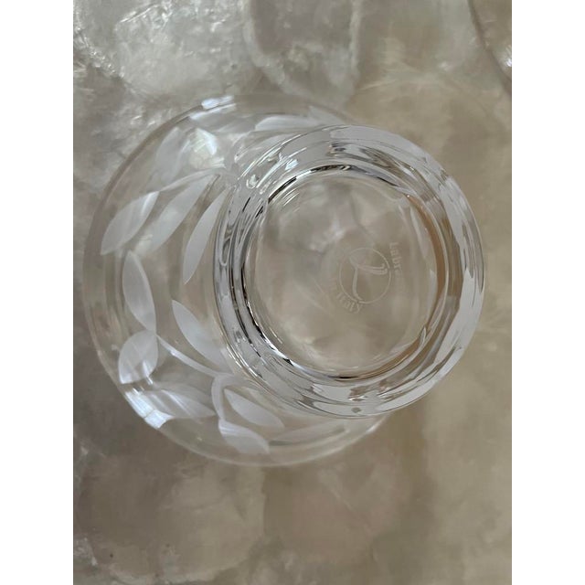 2010s Three Piece Set Labrazel Crystal Vine Collection Soap Dispenser Tray Canister For Sale - Image 5 of 10