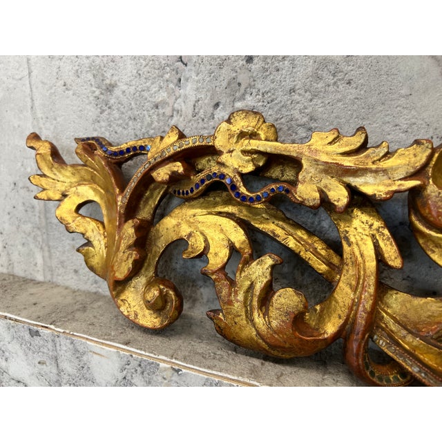 18th Century Burmese Water Gilded and Coloured Glass Door Surround For Sale - Image 10 of 13