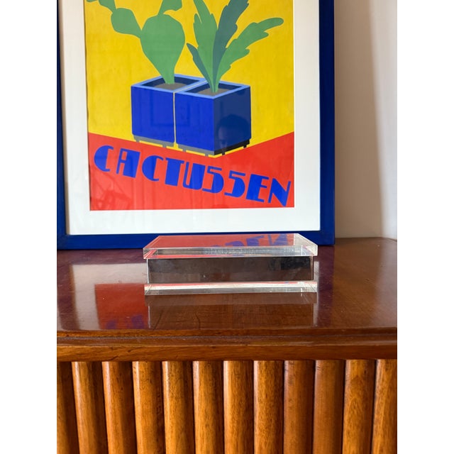Hollywood Regency Lucite Box, Guzzini Italy 1970 For Sale - Image 10 of 10