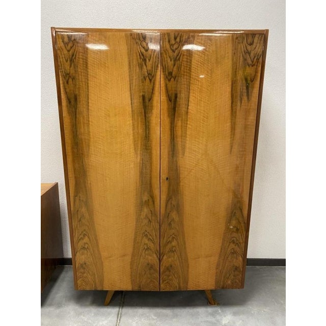 Wood Vintage Cabinets by František Jirák for Tatra Furniture Pravenec, 1960s, Set of 3 For Sale - Image 7 of 11