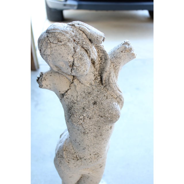 Exceptional 19th-century sculptural female figure, evoking expressiveness of the imperfect human form. Exquisite time-worn...