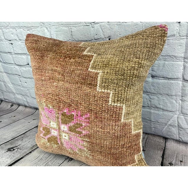 Vintage Pillow Case Turkish Rug Pillow Decorative Rug Pillow Dry cleaning only. PILLOW INSERT IS NOT INCLUDED