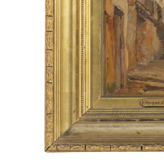 Modern Marques De Oliveira, View of Village, Oil Painting For Sale - Image 3 of 6