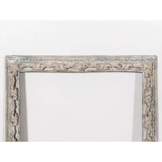 Italian Antique Early 18th Century Painted Wood Frame For Sale - Image 3 of 4