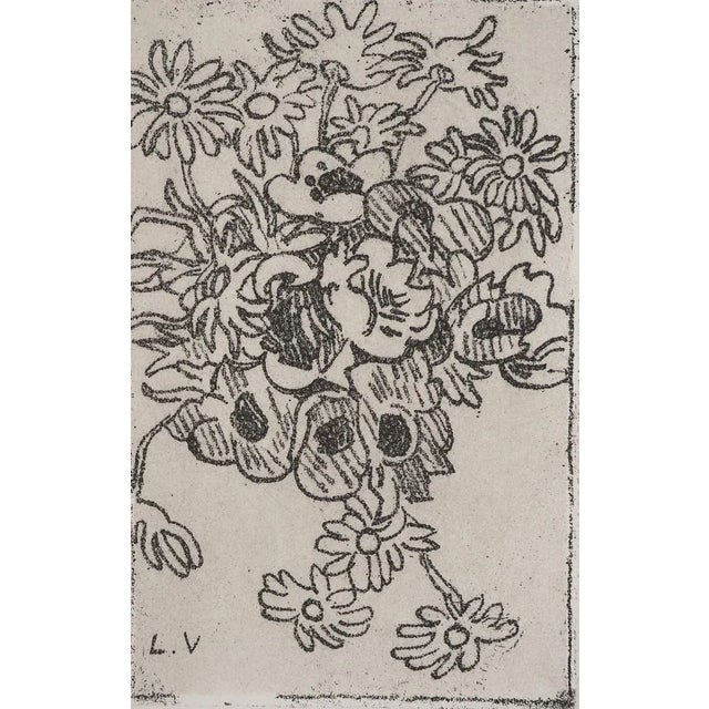 Louis VALTAT (1869-1952) Bouquet of daisies, 1945 Original etching (Atelier Haasen) Signed in the plate On Lana vellum...