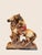 This is a lovely handmade sculpture of an American Indian on Horseback. Most likely made in the 1960s, it displays the...