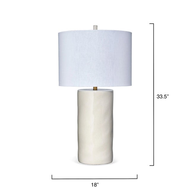 Traditional Undertow Table Lamp in Cream For Sale - Image 3 of 5