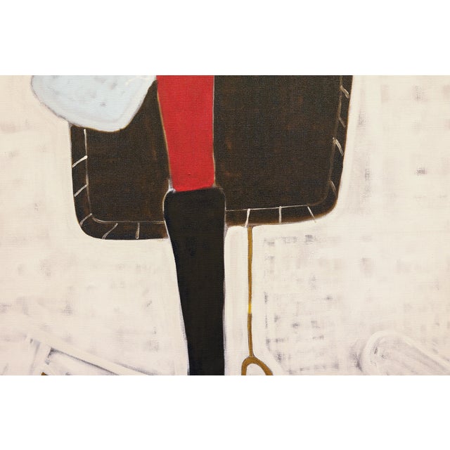 Large Contemporary Horse Oil Painting. Man on Horseback, 220 X 180 Cm For Sale - Image 10 of 12