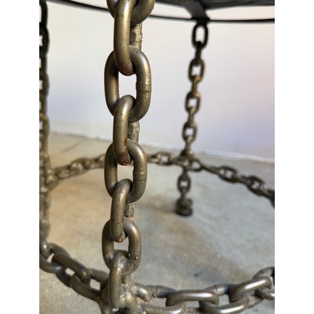 Chain-Link Swivel Stool in the Style of Franz West For Sale - Image 10 of 11