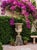 Neo-Classical Style Cast Stone Garden Urn on Pedestal With Bacchanalian Relief For Sale - Image 9 of 10