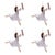 2020s Ballerina and Nutcracker Ornament Set of 4  5.75"H Resin For Sale - Image 5 of 5