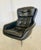 Mid-Century Danish Black Leather Swivel Chair by Bramin from Bramin For Sale - Image 15 of 18