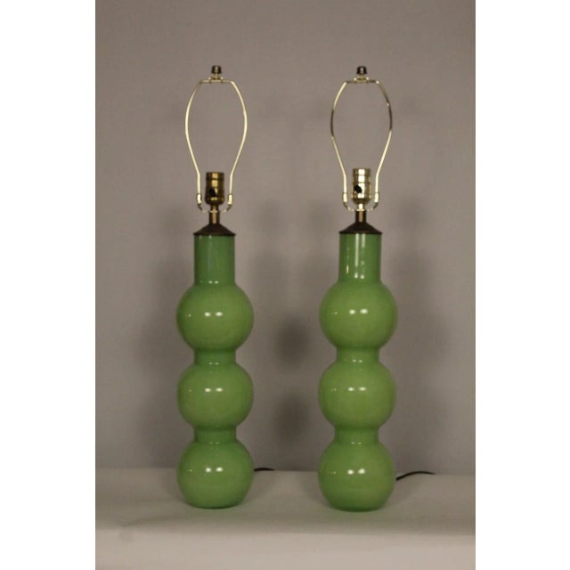 Mid 20th Century Mezza Murano Style Sculptural Lamps - a Pair For Sale - Image 12 of 12