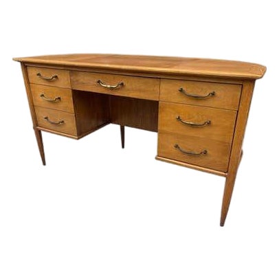 Tomlinson Sophisticate Desk, Light Walnut, Mid-Century Modern, 1962 For Sale