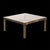 Hollywood Regency Geometric Coffee Table in Brown and Gilt Lacquered Metal, 1970s For Sale - Image 9 of 9