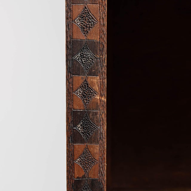 Brown 1910-1919 France Weathered Dark Oak Open Oak Bookshelf For Sale - Image 8 of 10