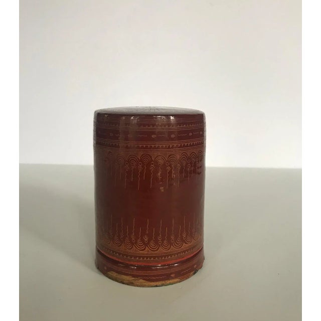 Mid 20th Century Lacquered Round Nesting Boxes-a Pair For Sale - Image 4 of 10