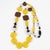 Yellow Angela Caputi Extra-Long Necklace Faux-Wood and Textured Yellow Resin Beads For Sale - Image 8 of 12
