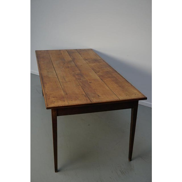 Early 20th Century French Rustic Oak Farmhouse Dining Table For Sale - Image 17 of 18