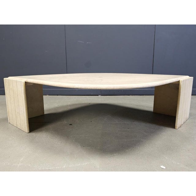 Ivory Vintage Travertine Coffee Table from Roche Bobois, 1970s For Sale - Image 8 of 12