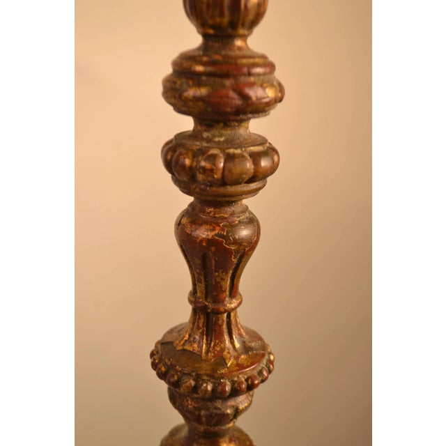 Louis VIII Giltwood Candlestick For Sale - Image 4 of 5