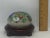 Vintage Ferro & Lazzarini Murano Italy Flower Garden Glass Paperweight With Round Wood Stand For Sale - Image 11 of 12