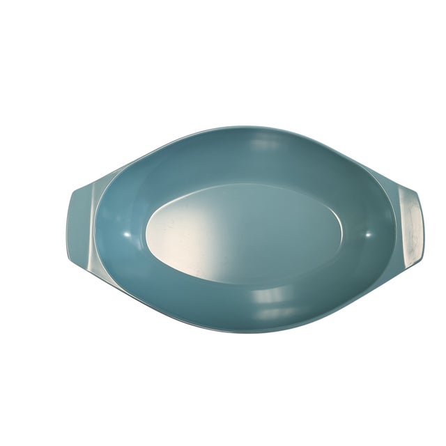 Great multi color trio of English Gaydon Melmex serving bowls, all in excellent condition. Designed by A.H. Woodfull,...