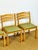 Vintage Beechwood and Green Corduroy Dining Chairs, 1960s, Set of 4 For Sale - Image 9 of 18