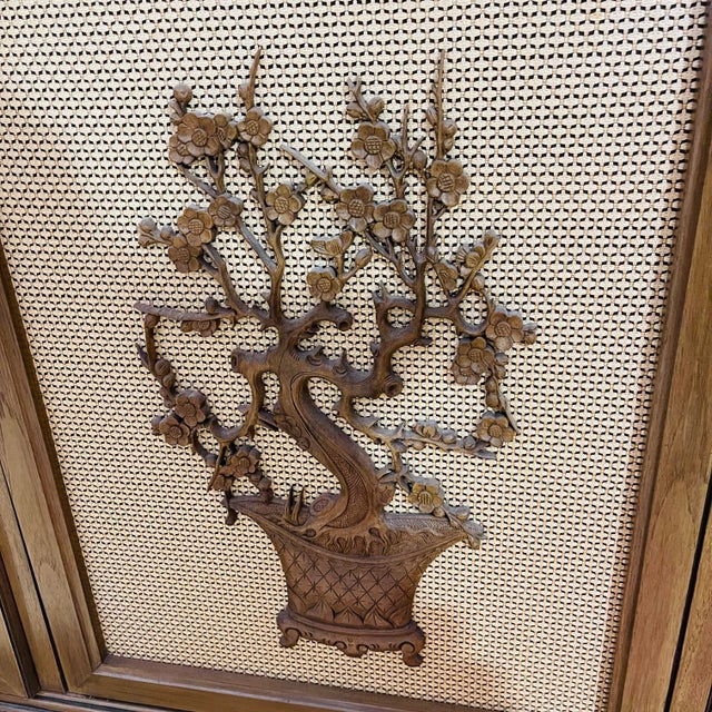 1960s Vintage Chinese Carved Wood Sideboard Buffet Server Ricardo Lynn & Co For Sale In Dallas - Image 6 of 12