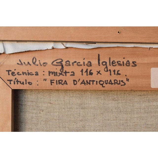 Julio Garcia Iglesias, Market, 1993, Oil on Canvas, Framed For Sale - Image 13 of 15