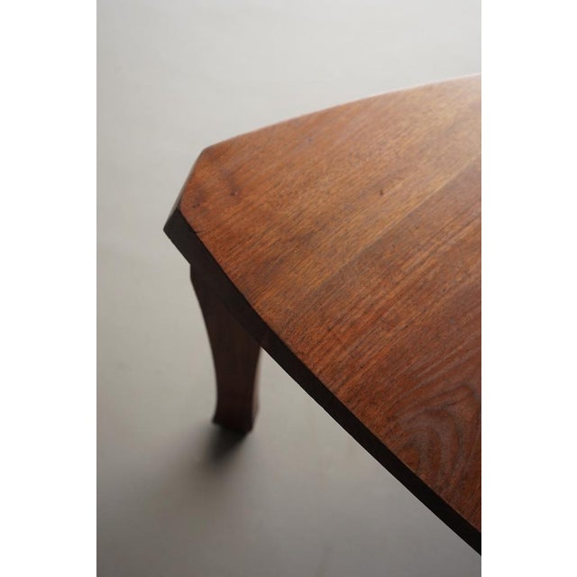 Anthroposophical Organic Coffee Table in Walnut, 1950s For Sale - Image 9 of 13
