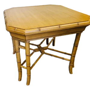 Faux Bamboo Square End Table From the 80s