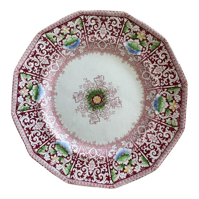 Staffordshire Ironstone Plate For Sale