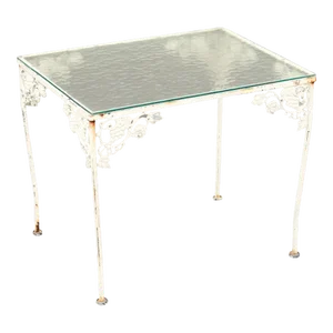 Mid 20th Century Mid-Century Modern Grapevine Pattern Iron Outdoor Patio Dining Table