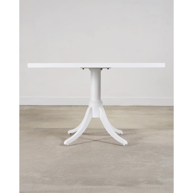 White McKinnon and Harris "Maury" Square Aluminum Garden Dining Table For Sale - Image 8 of 18
