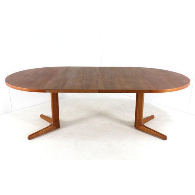 Extendable Round Dining Table from S. Burchardt Nielsen, Denmark For Sale - Image 6 of 8