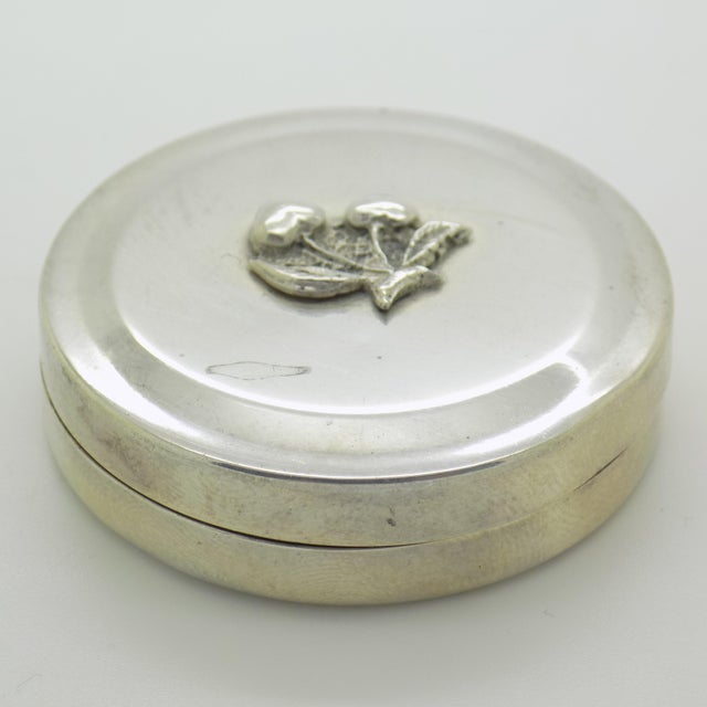 Vintage Italian Handmade 925 Sterling Silver Pill Snuff Trinket Box, Alessandria, 1970s For Sale - Image 6 of 17