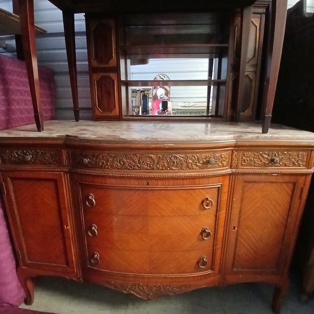 1940s 1940s French Satinwood Marble Top Dresser For Sale - Image 5 of 13