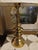 1970s Stiffel Brass Tiered Candlestick Vintage Table Lamp For Sale In Naples, FL - Image 6 of 10