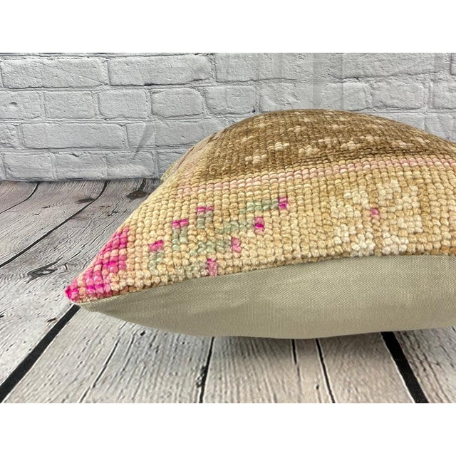 20 x 20 Rug Pillow Azure Harmony Turkish Pillow Cushion Cover For Sale - Image 4 of 4