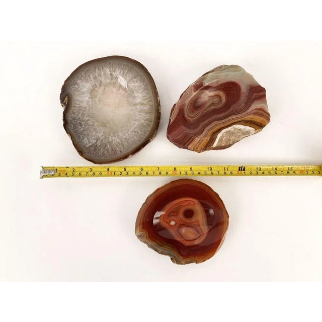 Mid-Century Onyx, Agate & Quartz Geode Bowls, Set of 3 For Sale - Image 13 of 15