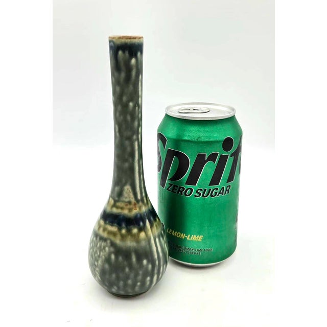 Mid 20th Century Scandinavian Faience Ceramic Bud Vase For Sale In Miami - Image 6 of 8