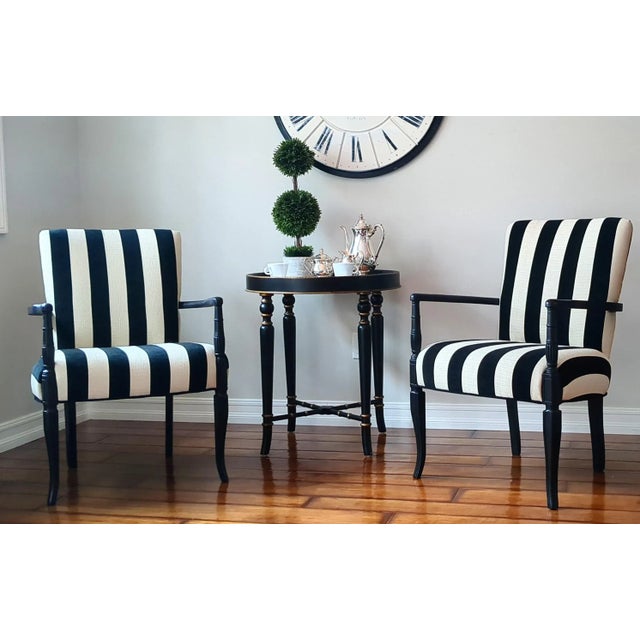This pair of wooden chairs are in the Sheraton style and were probably made in the 1940's. They are in excellent condition...