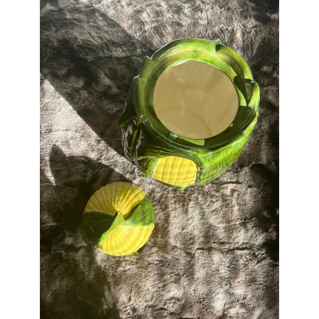 1990s Vintage 1990s Ceramic Corn Cookie Jar For Sale - Image 5 of 7