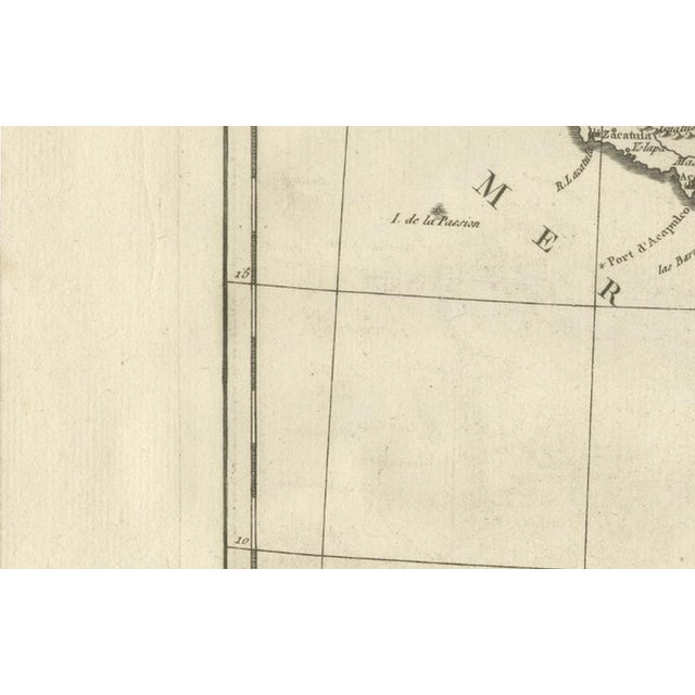 Map of Southern Mexico and New Spain by Rigobert Bonne, 1780s For Sale - Image 6 of 12
