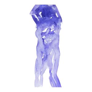 Abstract Purple Nude Figure Painting