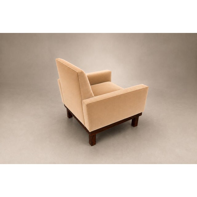Brazilian Modern Armchair in Rosewood and Honey-Camel Mohair, 1960s For Sale - Image 10 of 16
