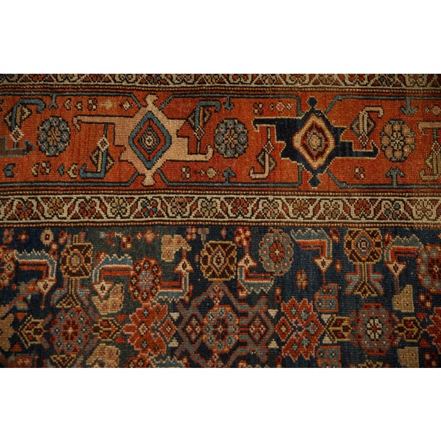 Navy Blue Antique Kurdish Hamadan Rug - 3'9" X 6'7" For Sale - Image 8 of 11