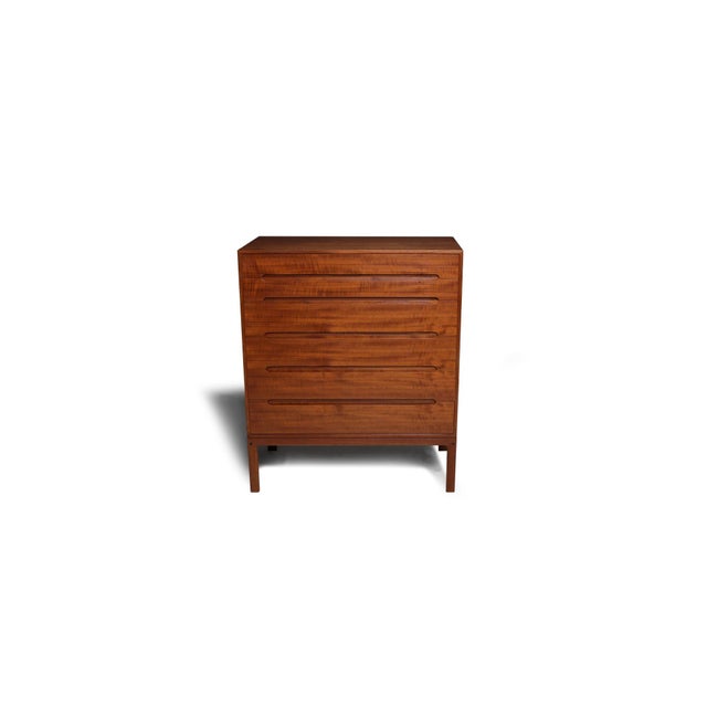 Mid 20th Century Arne Wahl Iversen Danish Modern Teak Six-Drawer Tall Dresser, Attributed For Sale - Image 4 of 11